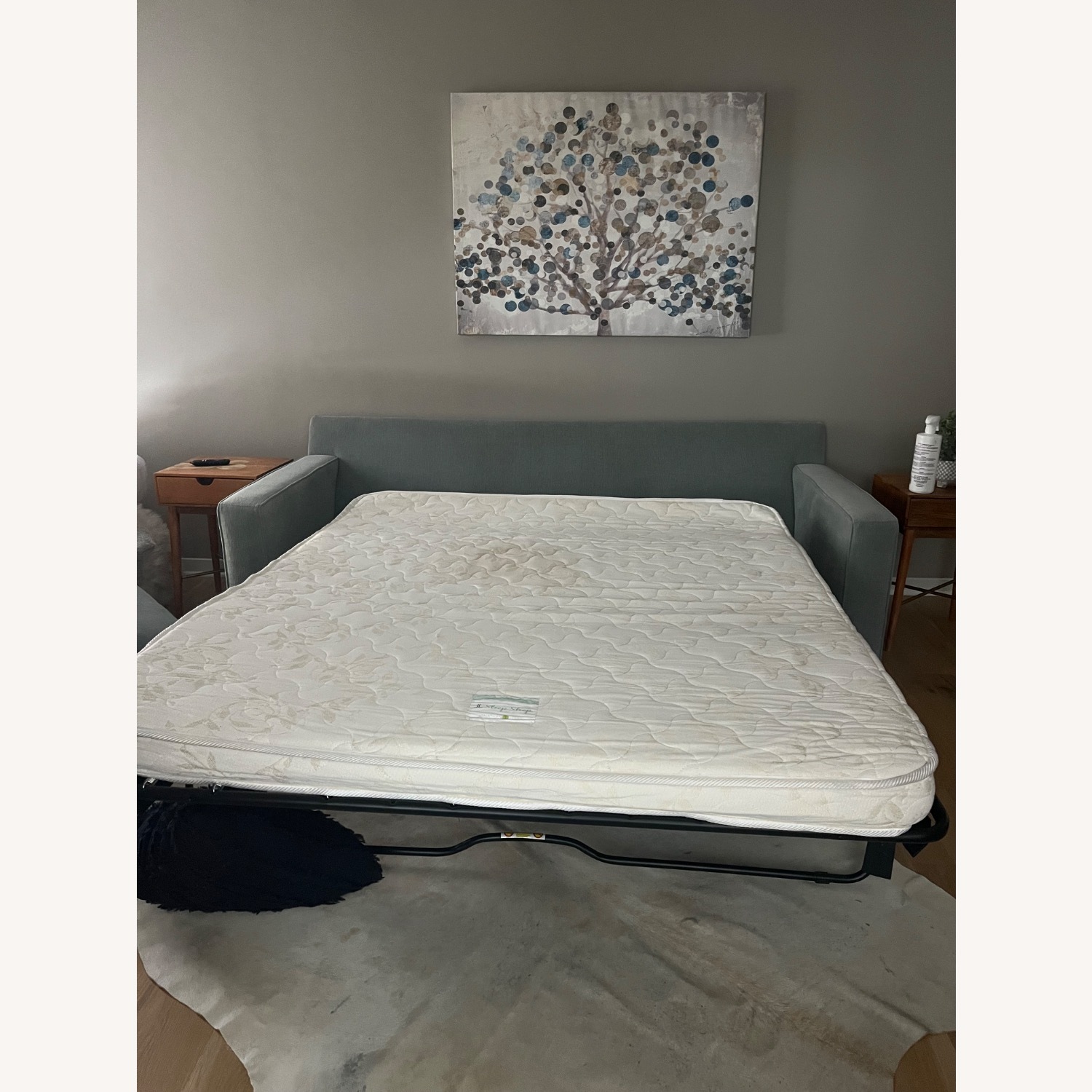 Macy's Radley Blue Fabric Sleeper Sofa - image-4