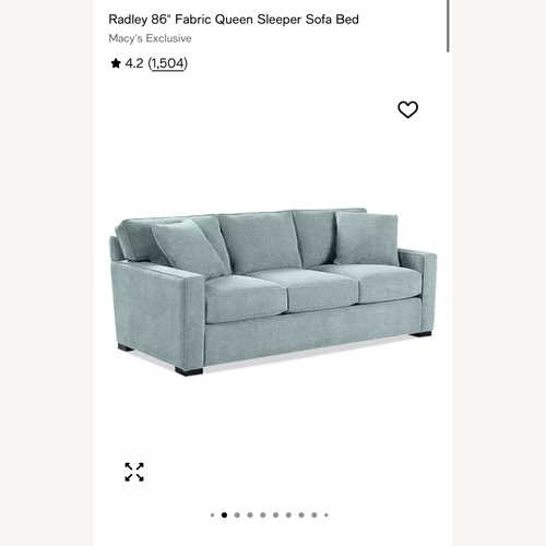 Used Macy's Radley Blue Fabric Sleeper Sofa for sale on AptDeco