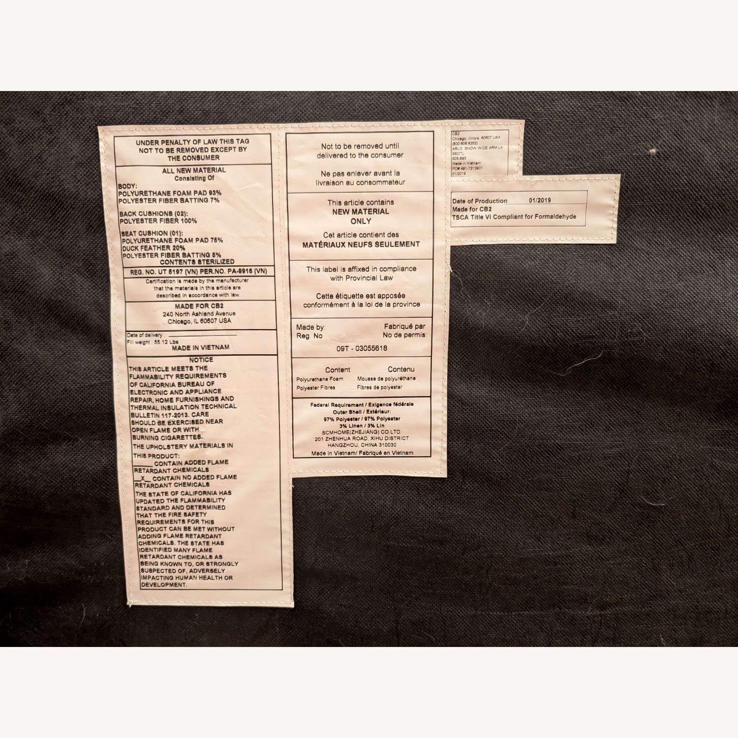 CB2 Half of Arlo Sofa Sectional Couch - image-6