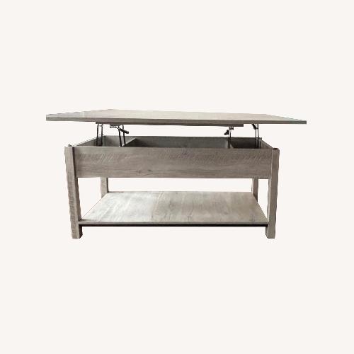 Used Wayfair Light Gray Wood Coffee Table for sale on AptDeco