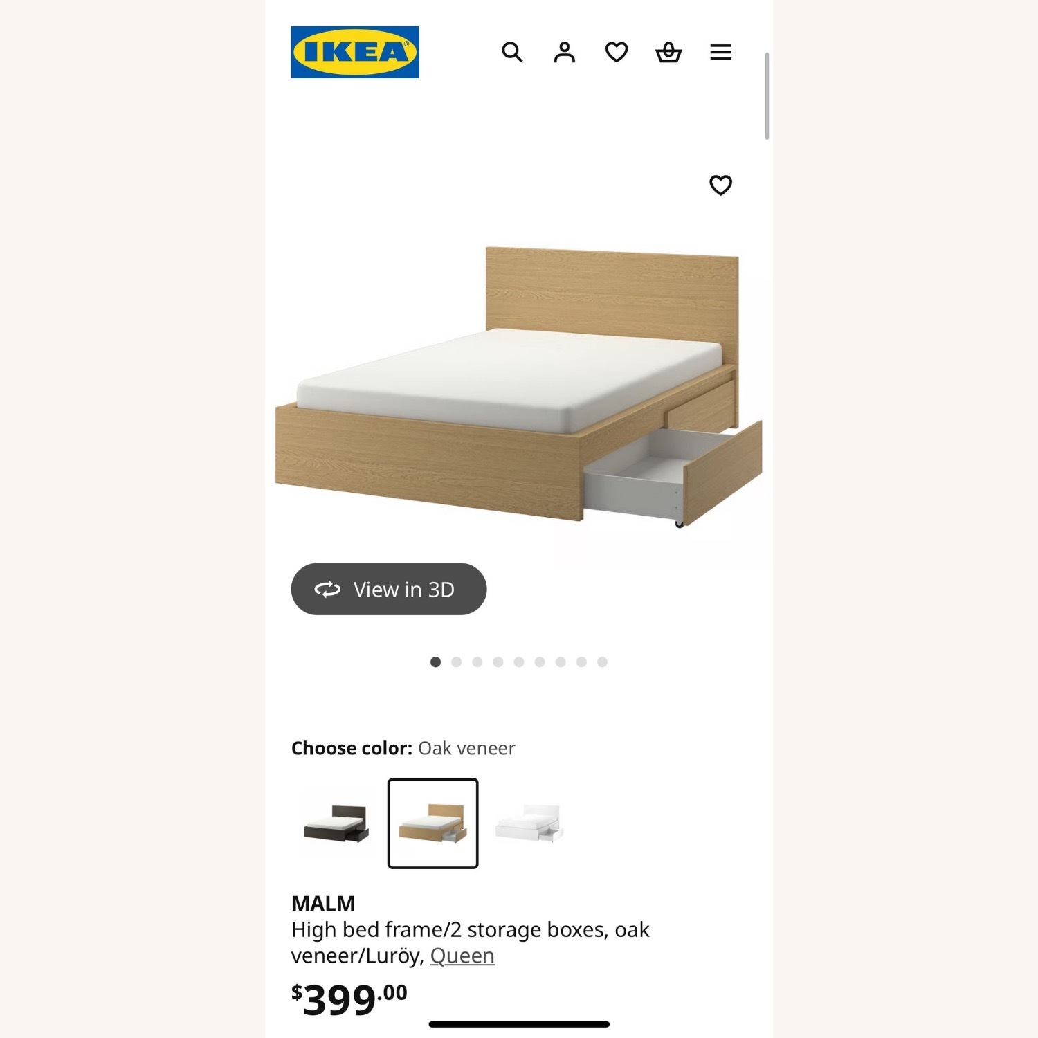 IKEA Malm Natural Queen Bed - image-1