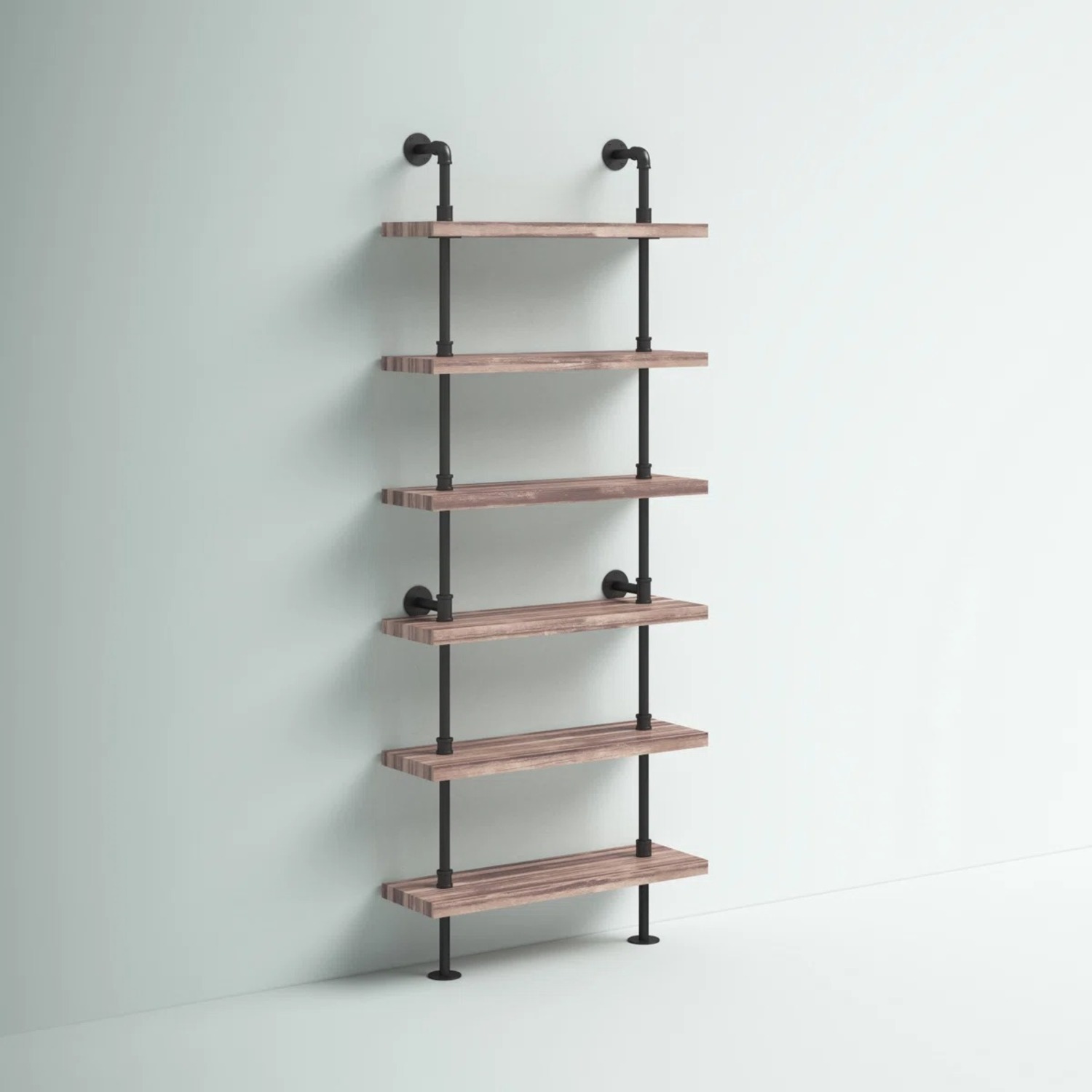 Wayfair Iron Pipe Wall Mount Ladder Bookcase  - image-2