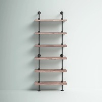 Wayfair Iron Pipe Wall Mount Ladder Bookcase 