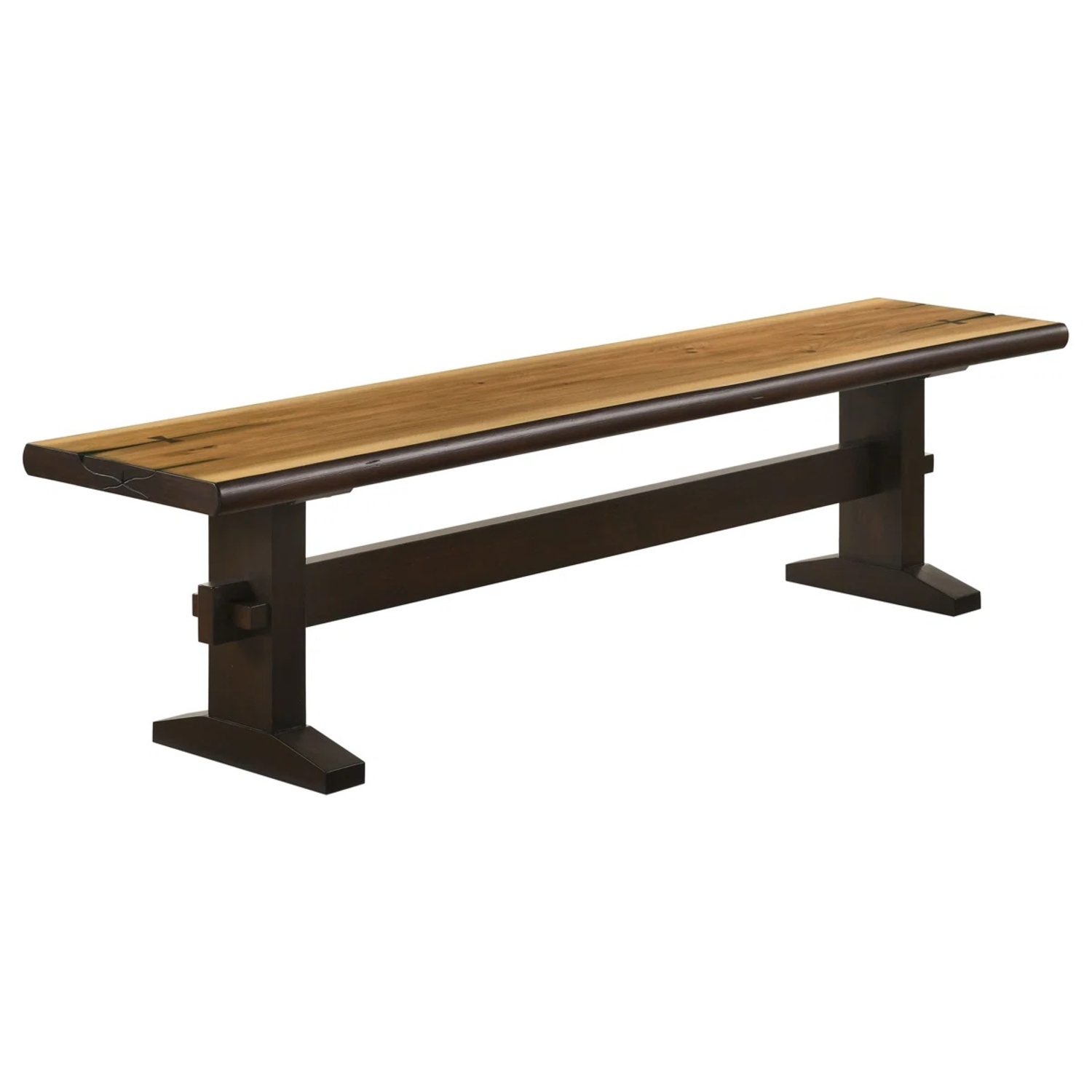 Wayfair Gracie Oaks Dark Brown Wood Bench - image-4
