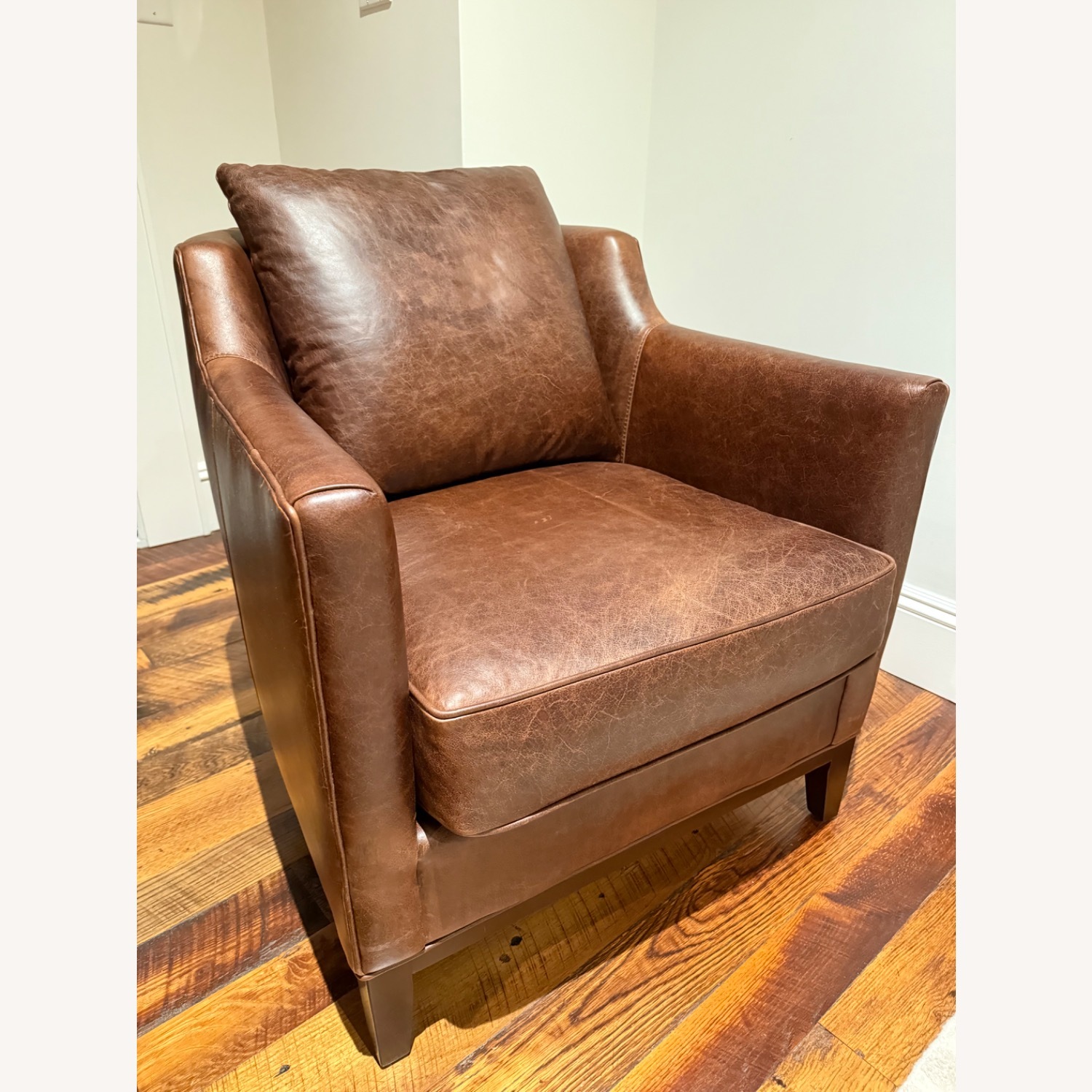 Stickley Dark Brown Leather Armchair - image-4