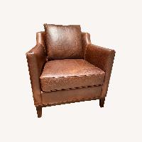 Stickley Dark Brown Leather Armchair