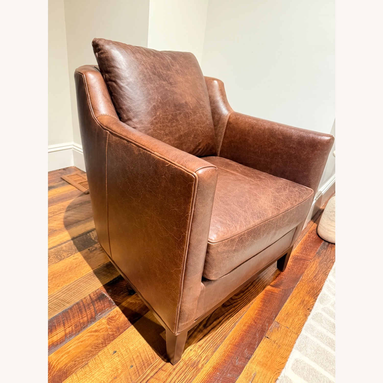 Stickley Dark Brown Leather Armchair - image-3