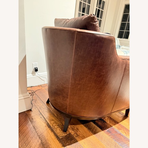 Used Stickley Dark Brown Leather Armchair for sale on AptDeco