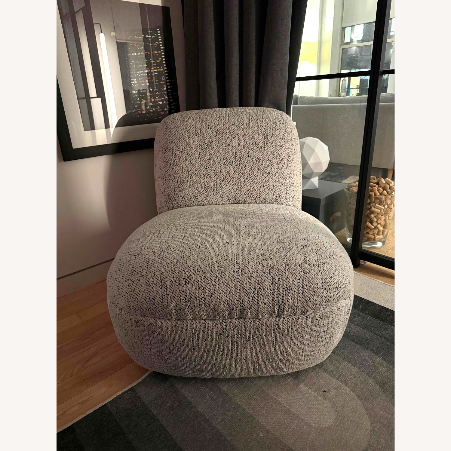 West Elm Light Gray Accent Chair - image-3