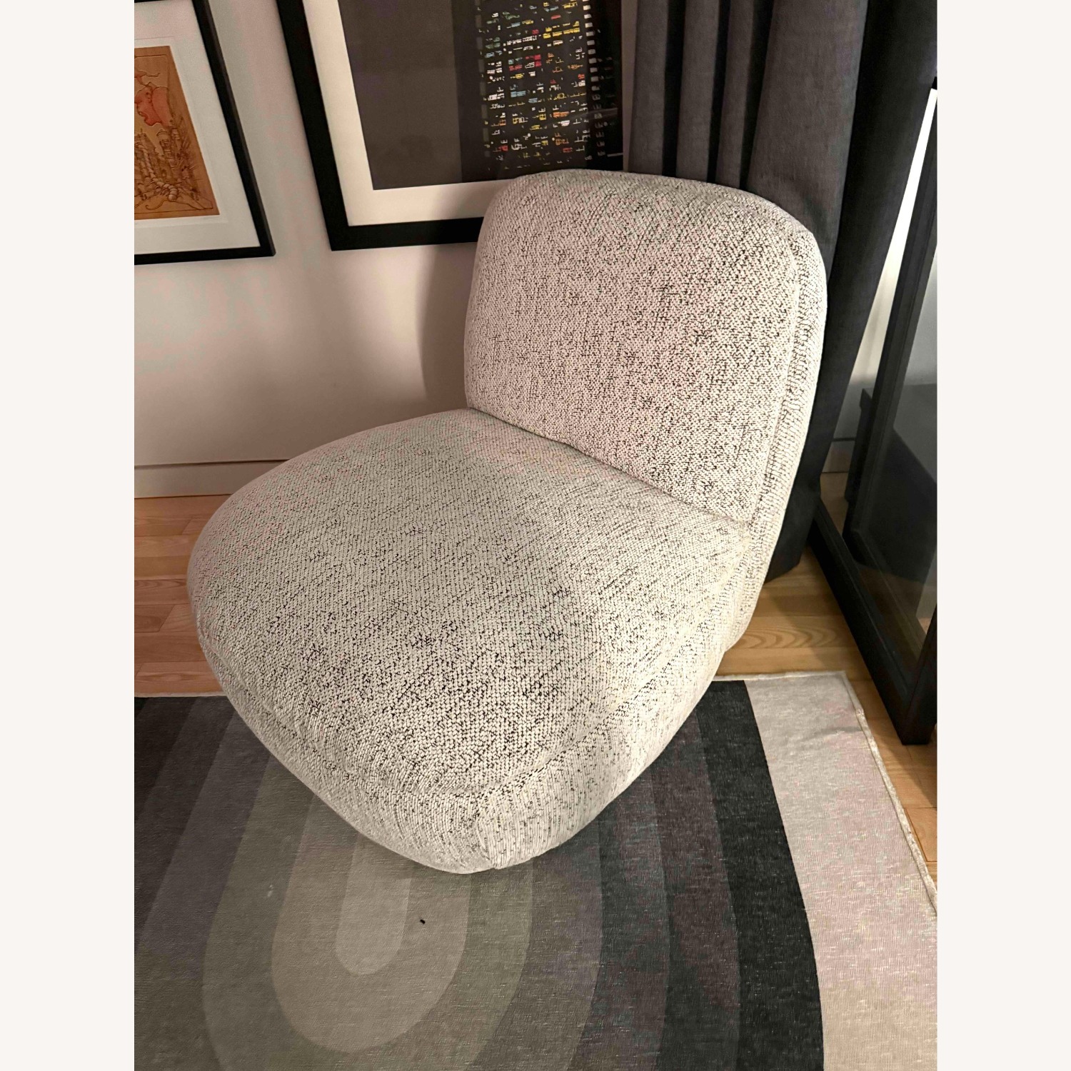 West Elm Light Gray Accent Chair - image-2