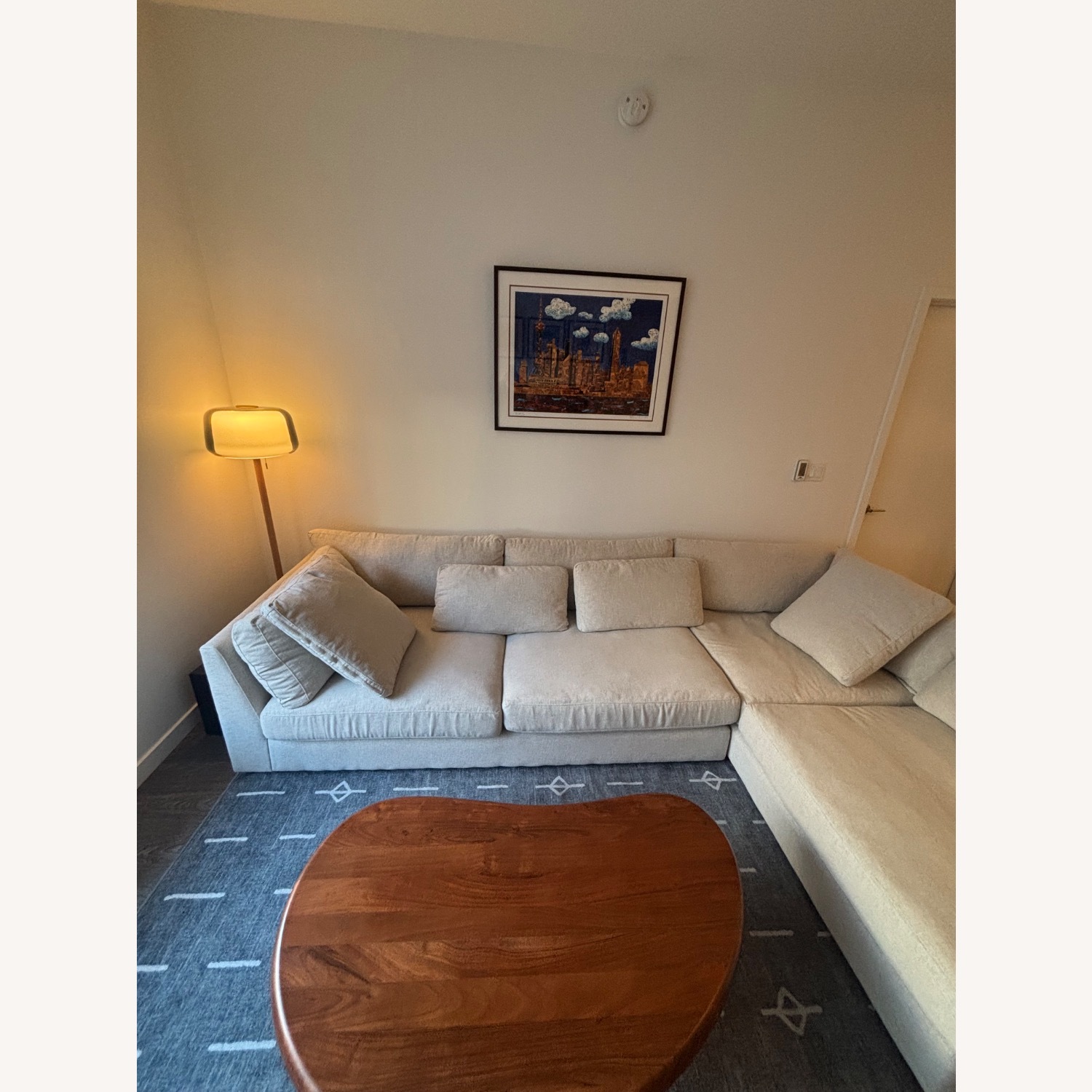 Crate & Barrel Natural Fabric 2 Piece Sectional - image-2