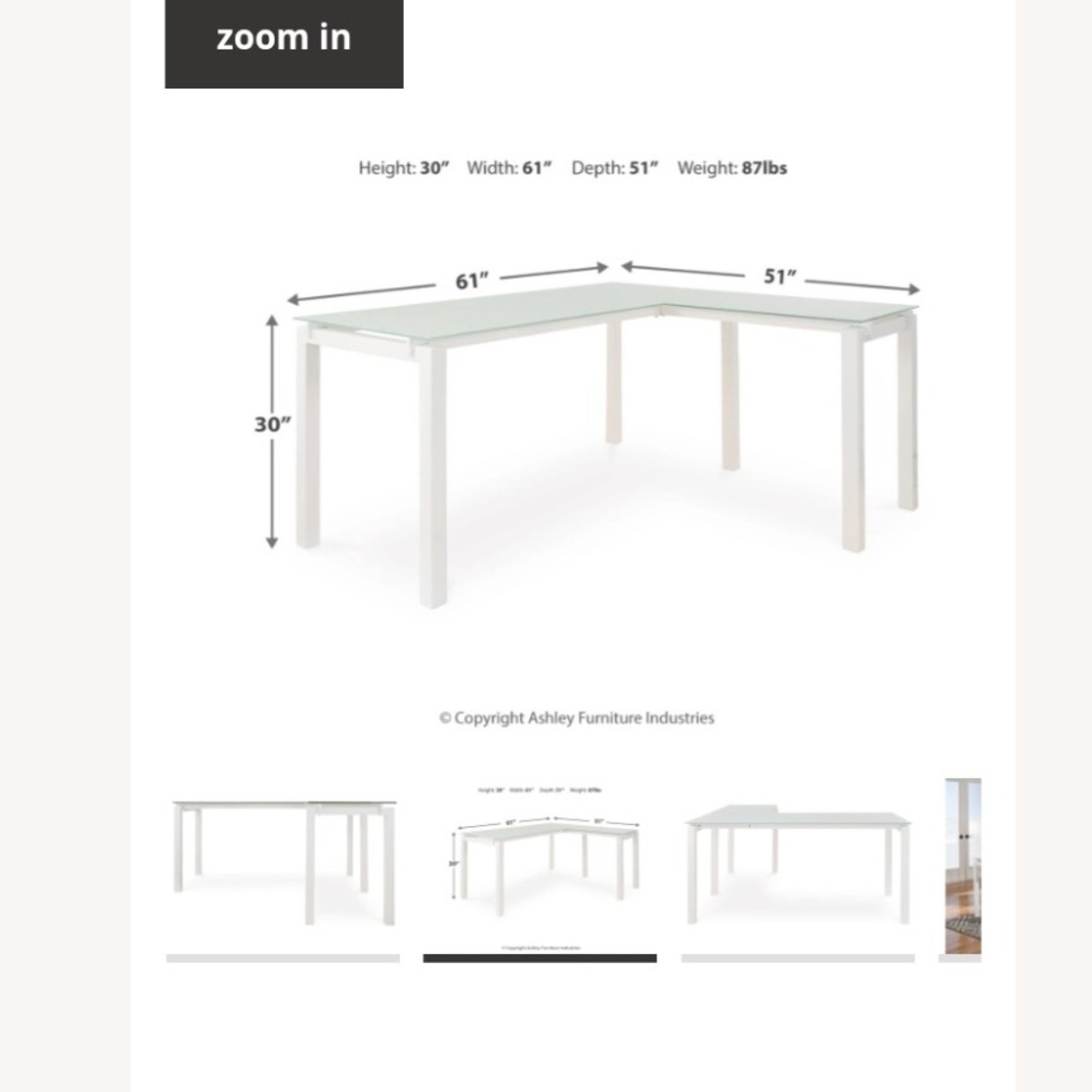 Ashley L-Shaped Home Office Desk - image-4