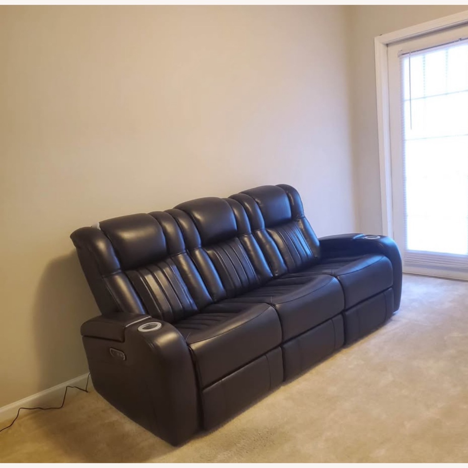 Rooms To Go Reclining Sofa with Power Headset   - image-1