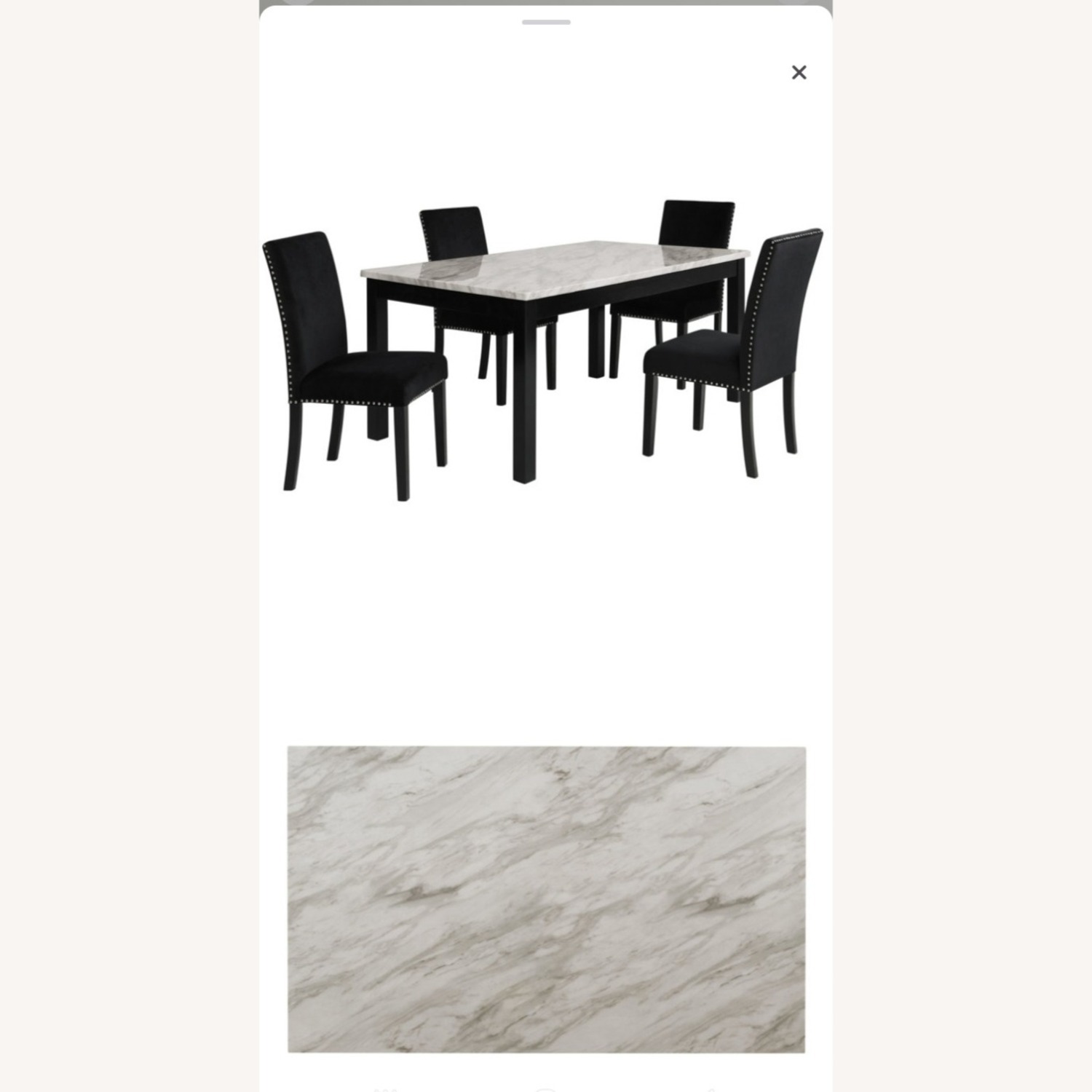 Wayfair Marble Dining Set and 6 Chairs - image-1