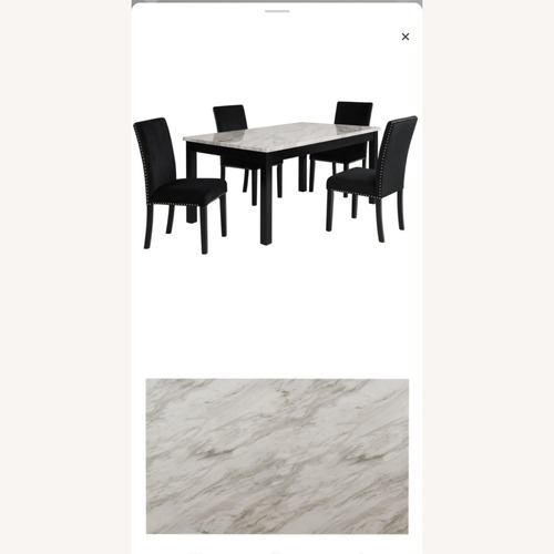 Used Wayfair Marble Dining Set and 6 Chairs for sale on AptDeco