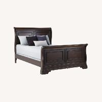 Bob's Discount Furniture Dark Brown Wood Full Bed