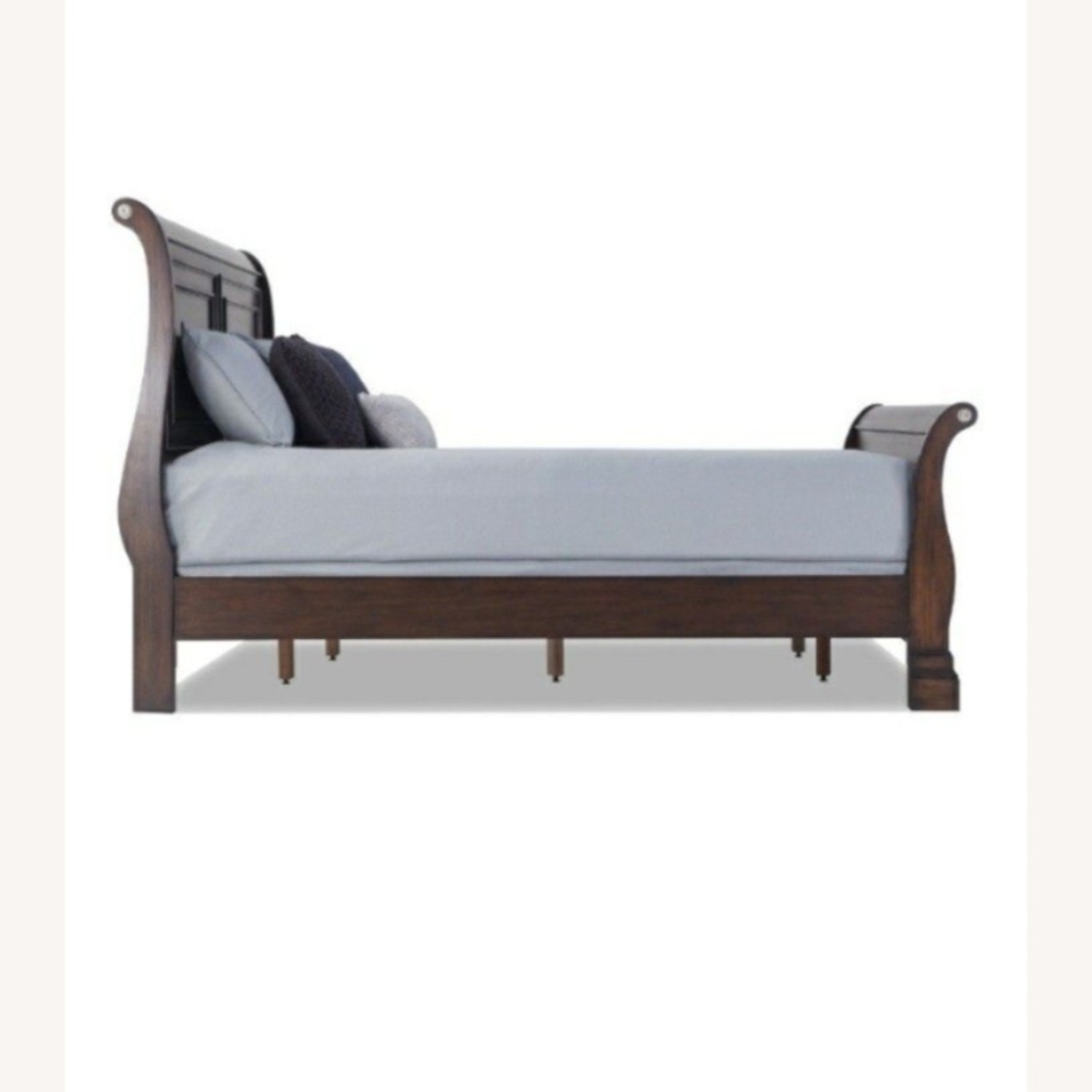 Bob's Discount Furniture Dark Brown Wood Full Bed - image-3