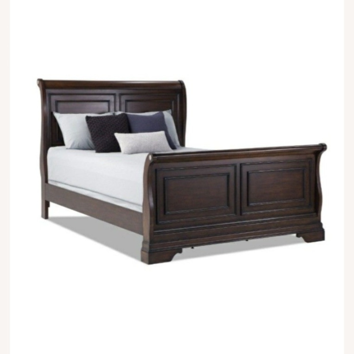 Bob's Discount Furniture Dark Brown Wood Full Bed - image-2