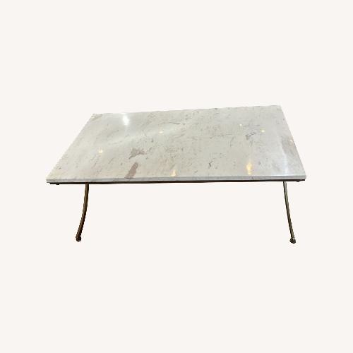 Used Pamina Marble & Brass Coffee Table for sale on AptDeco