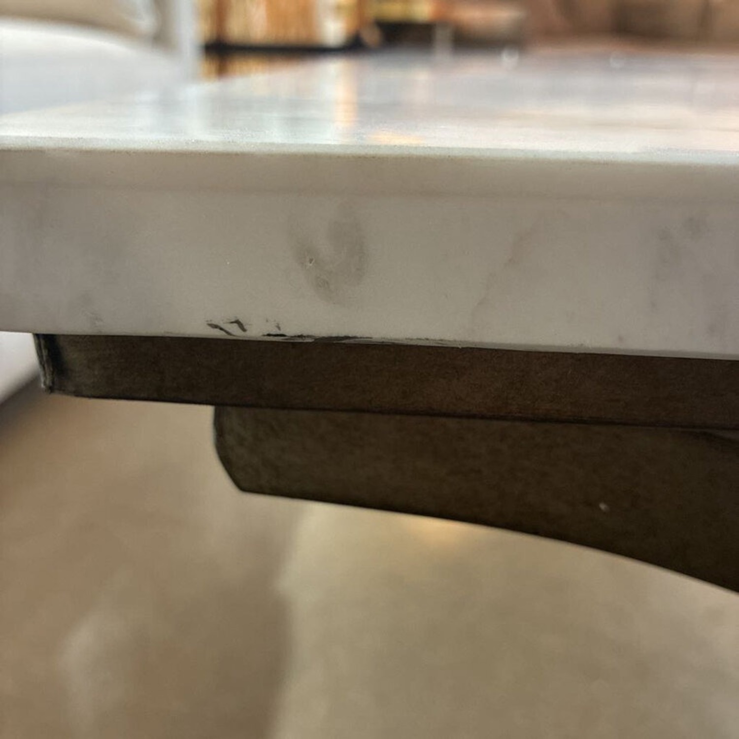 Pamina Marble & Brass Coffee Table - image-5