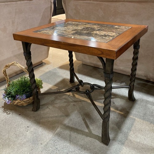 Used Medley Wood & Metal Side Table for sale on AptDeco