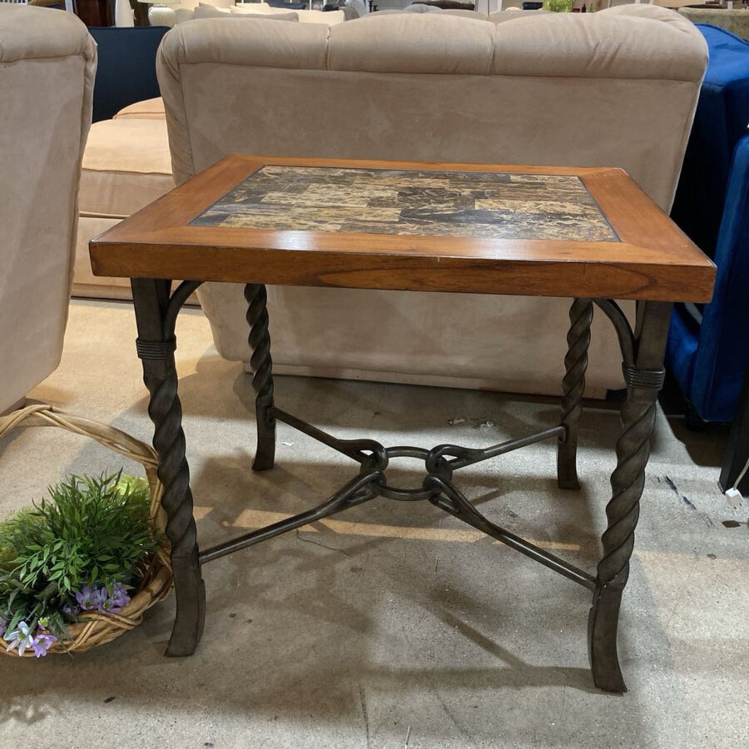 Medley Wood & Metal Side Table - image-3