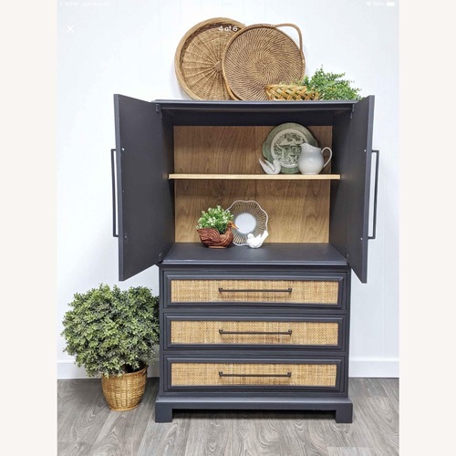 Used Vintage/Antique Finds Black Wood Cabinet for sale on AptDeco