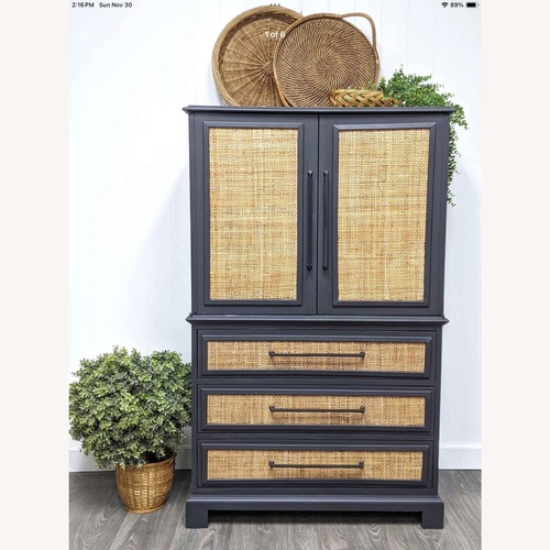 Used Vintage/Antique Finds Black Wood Cabinet for sale on AptDeco
