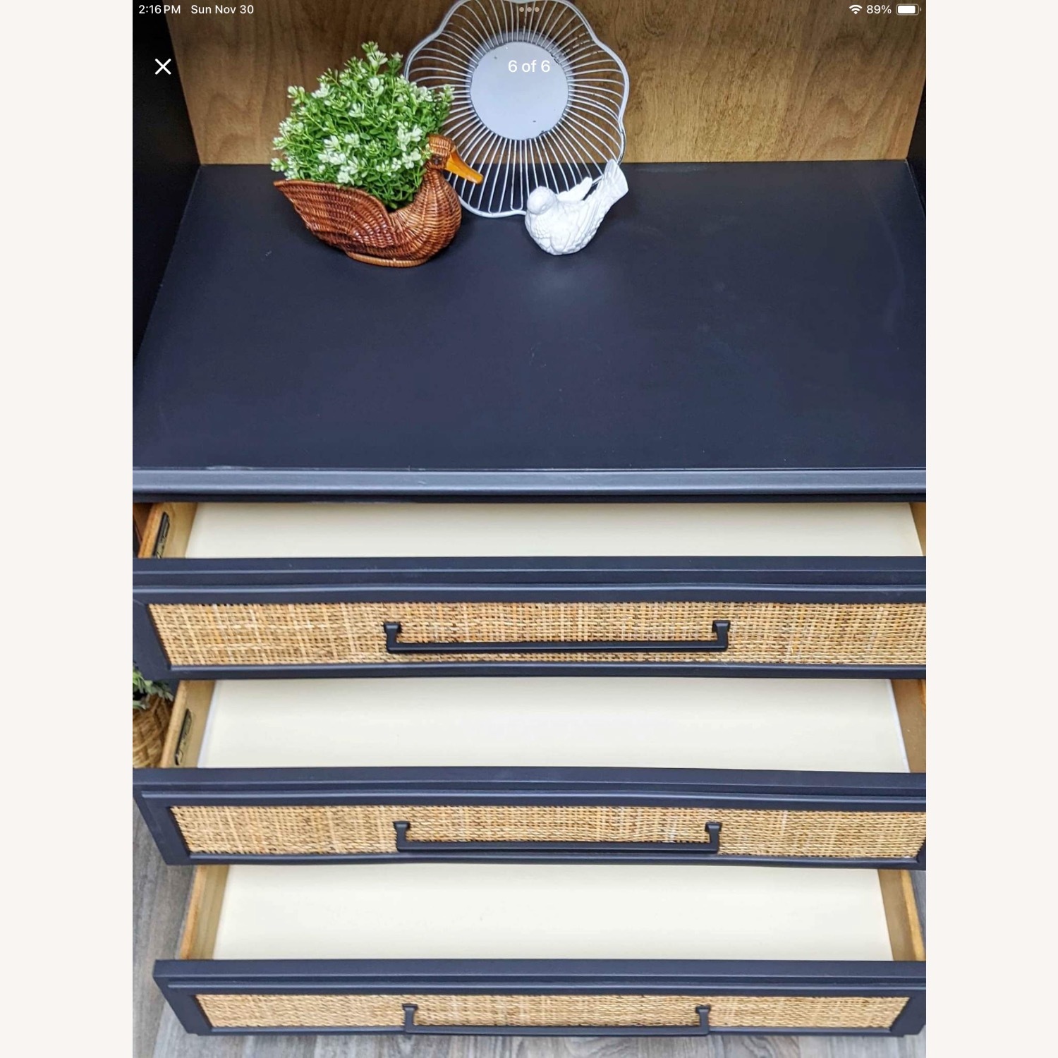 Vintage/Antique Finds Black Wood Cabinet  - image-3