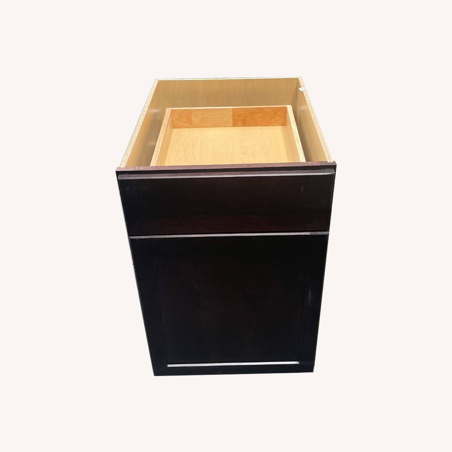 Dark Brown Wood Wall Shelf - image-0