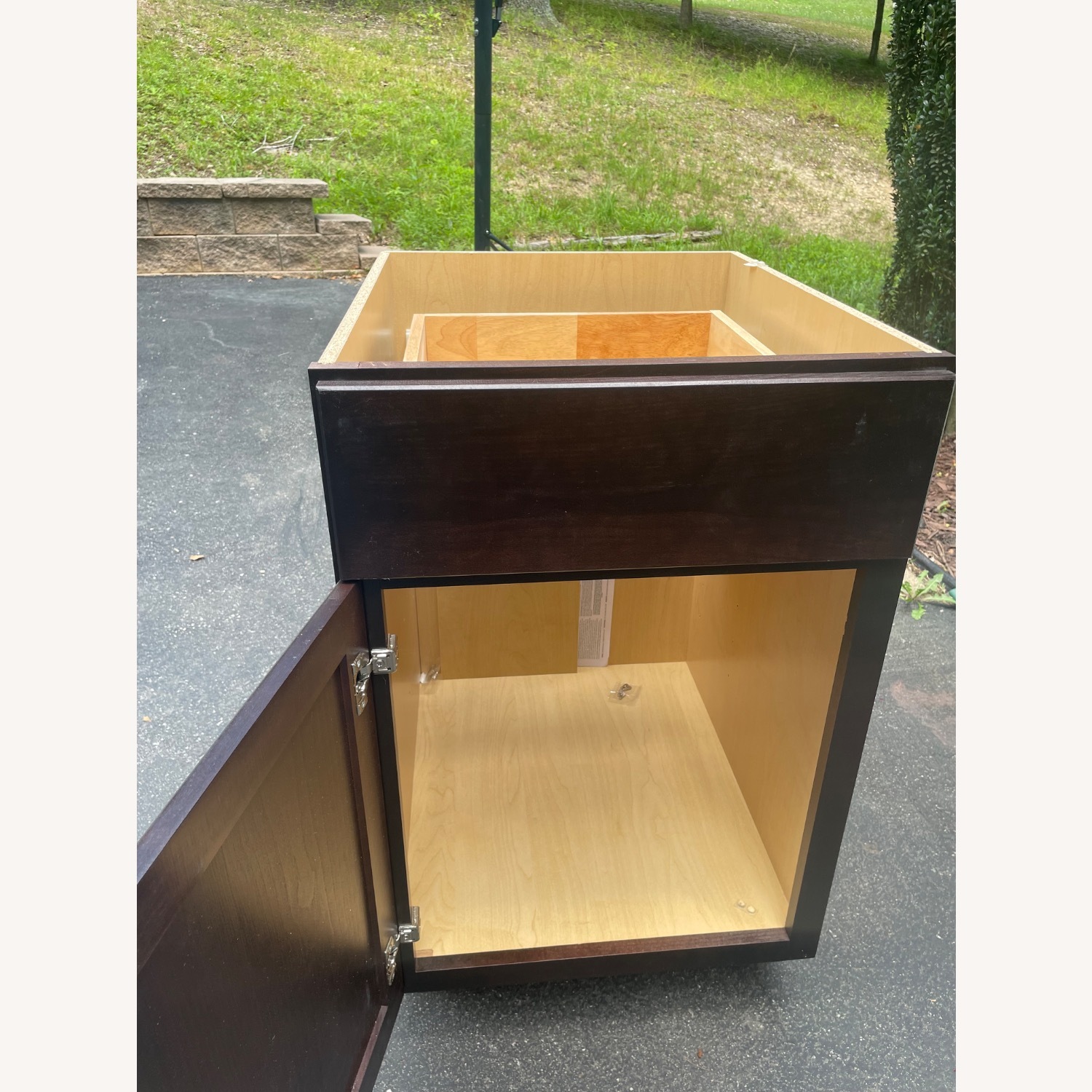 Dark Brown Wood Wall Shelf - image-9