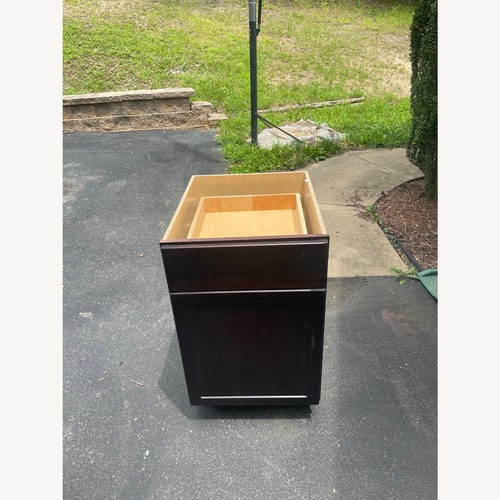 Used Dark Brown Wood Wall Shelf for sale on AptDeco