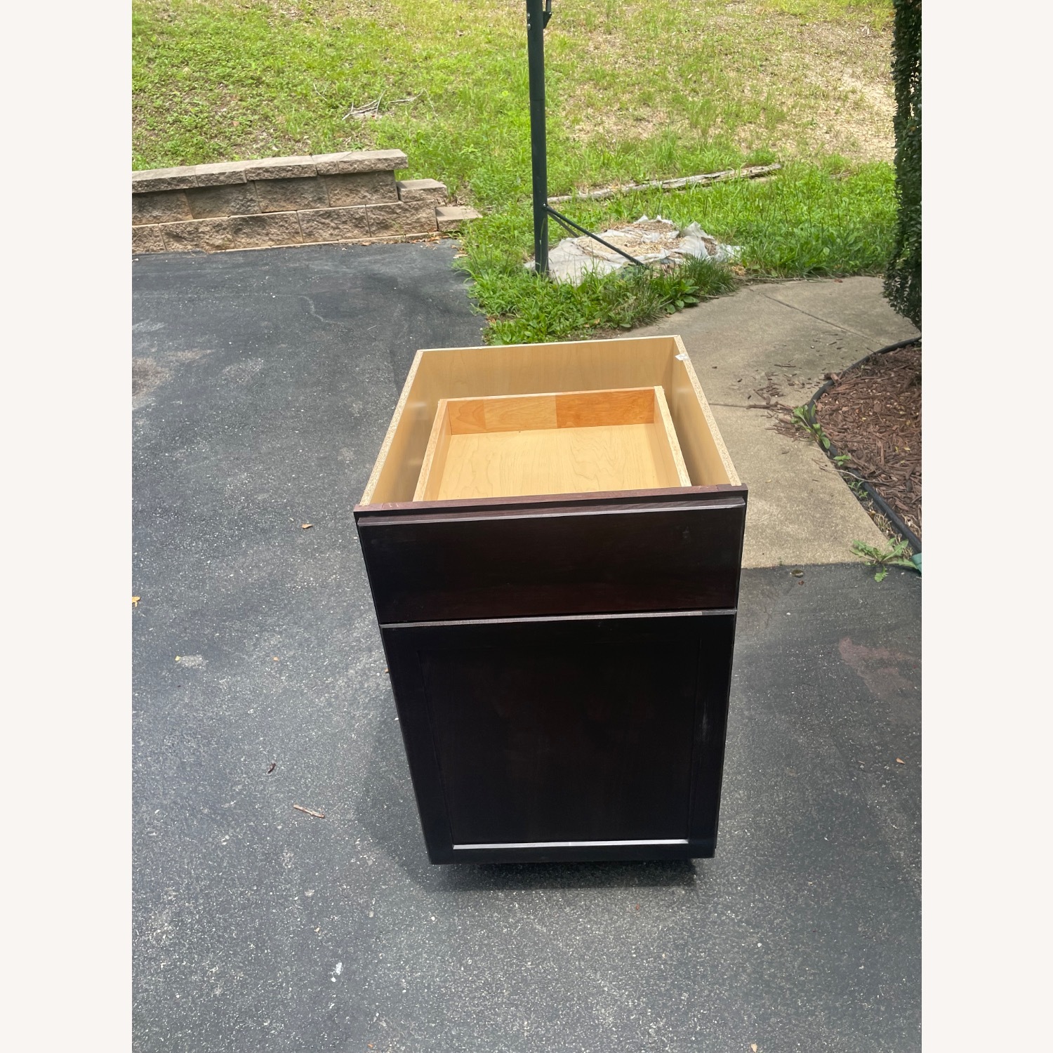 Dark Brown Wood Wall Shelf - image-2