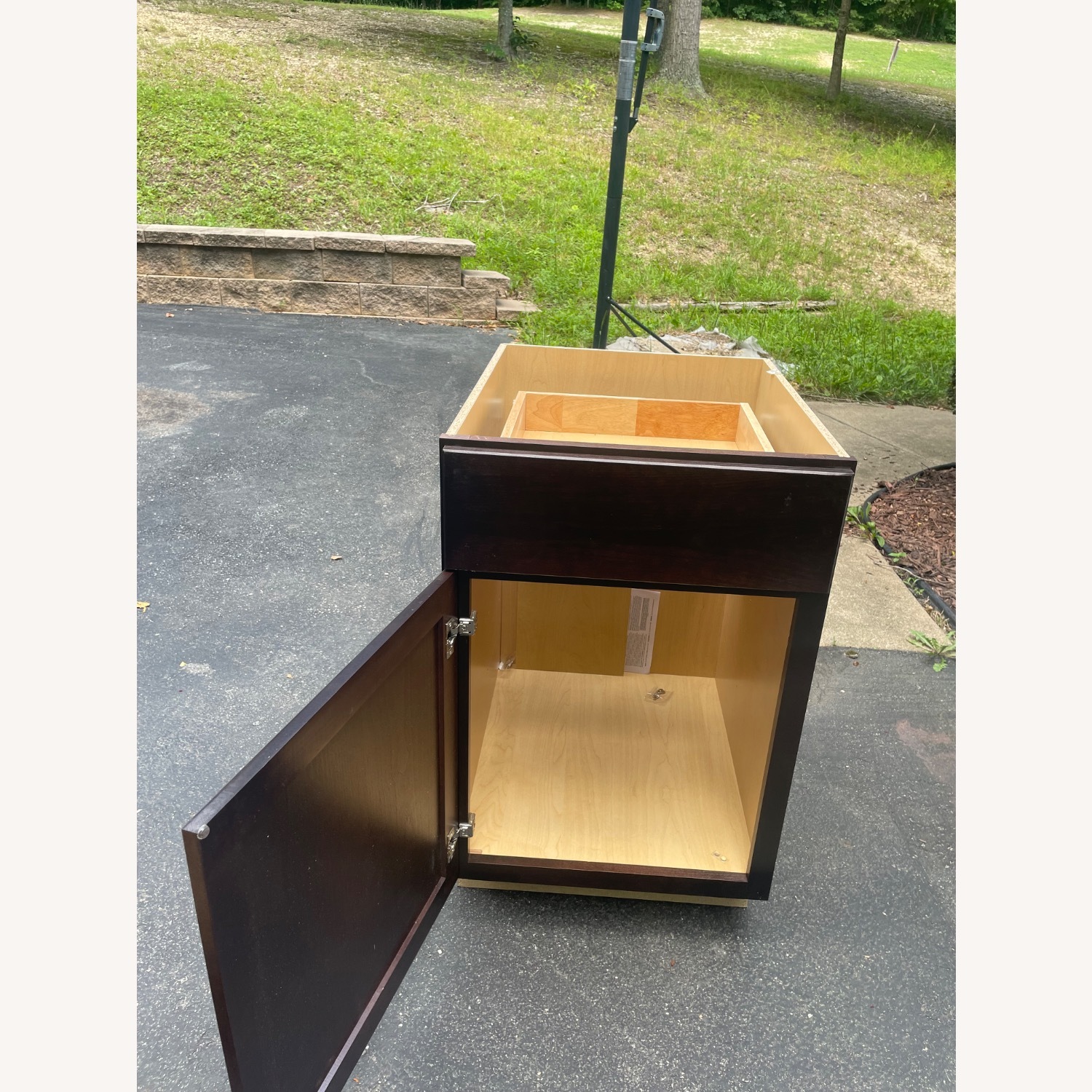 Dark Brown Wood Wall Shelf - image-10