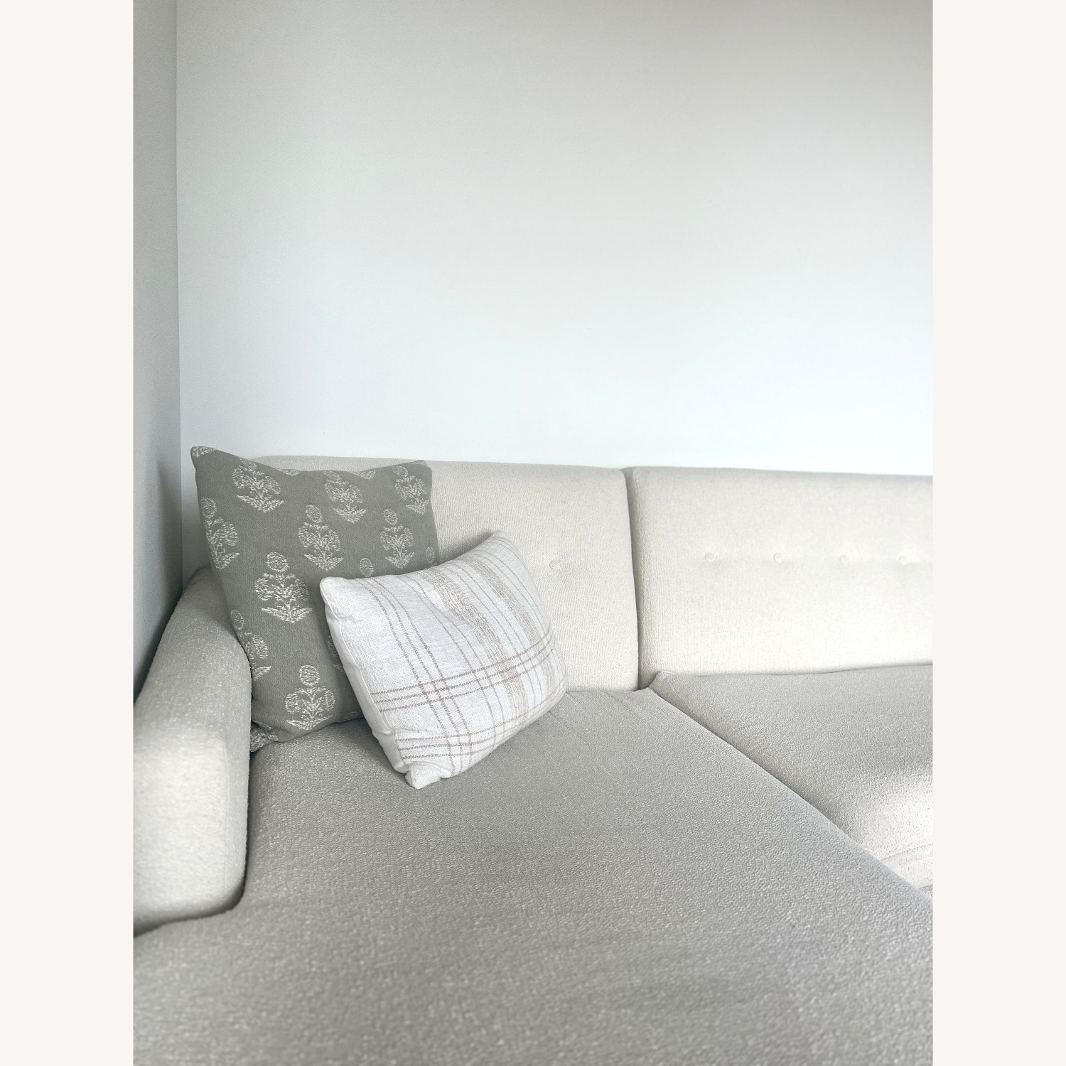 Joybird Korver White Fabric 2 Piece Sectional - image-4