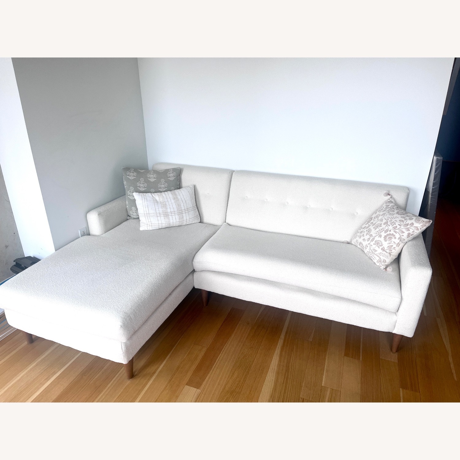 Joybird Korver White Fabric 2 Piece Sectional - image-2