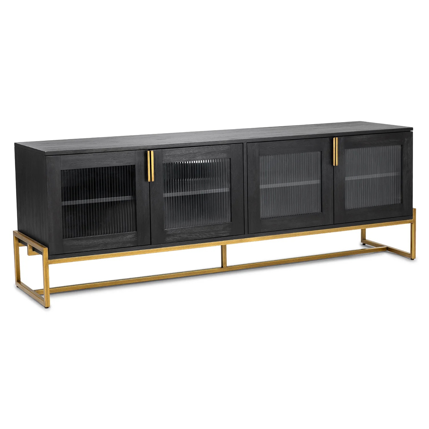 Article Oscuro Black Wood Media Storage - image-0