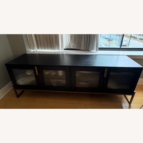 Used Article Oscuro Black Wood Media Storage for sale on AptDeco