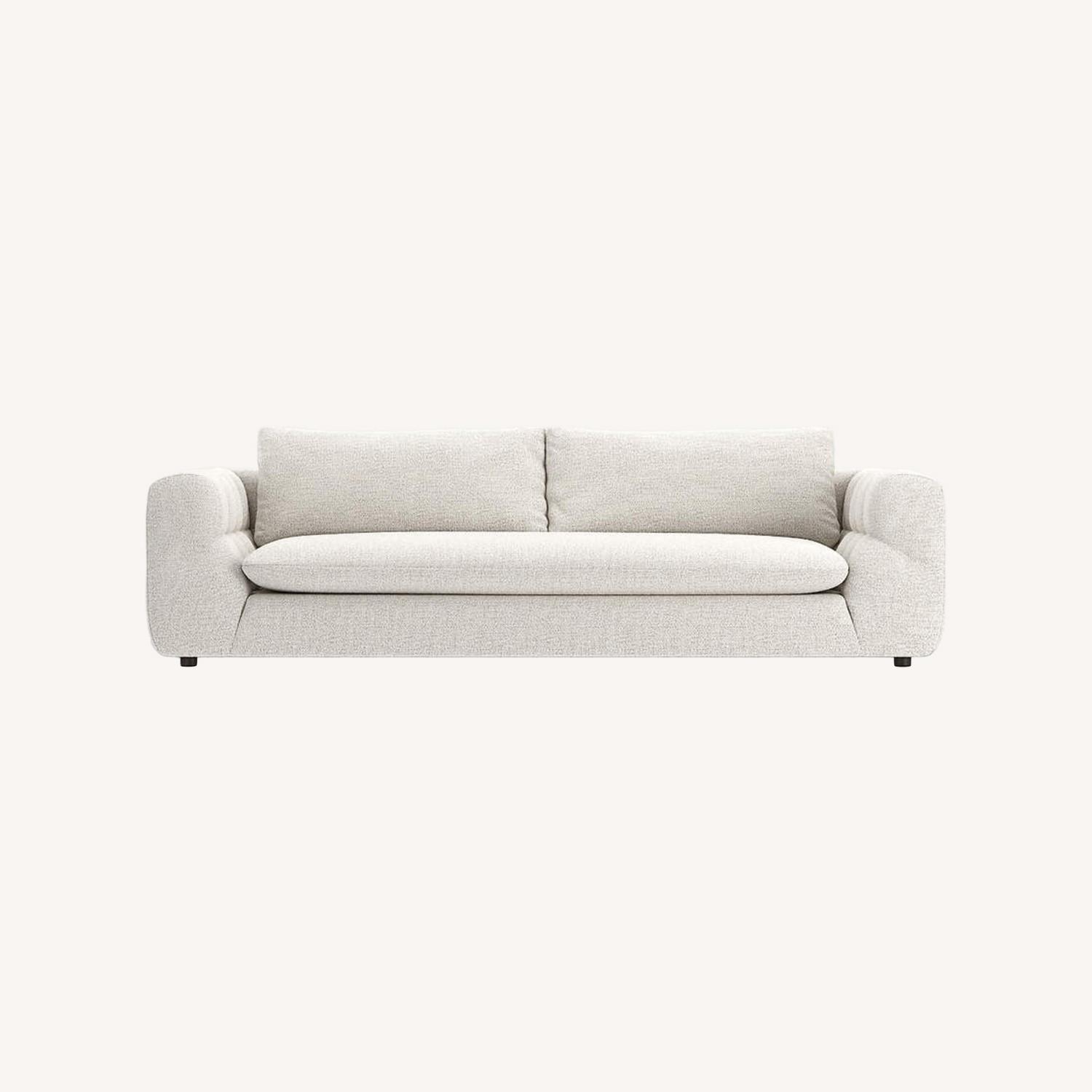 Crate & Barrel Cambria 96" Sofa White Pearl - image-0