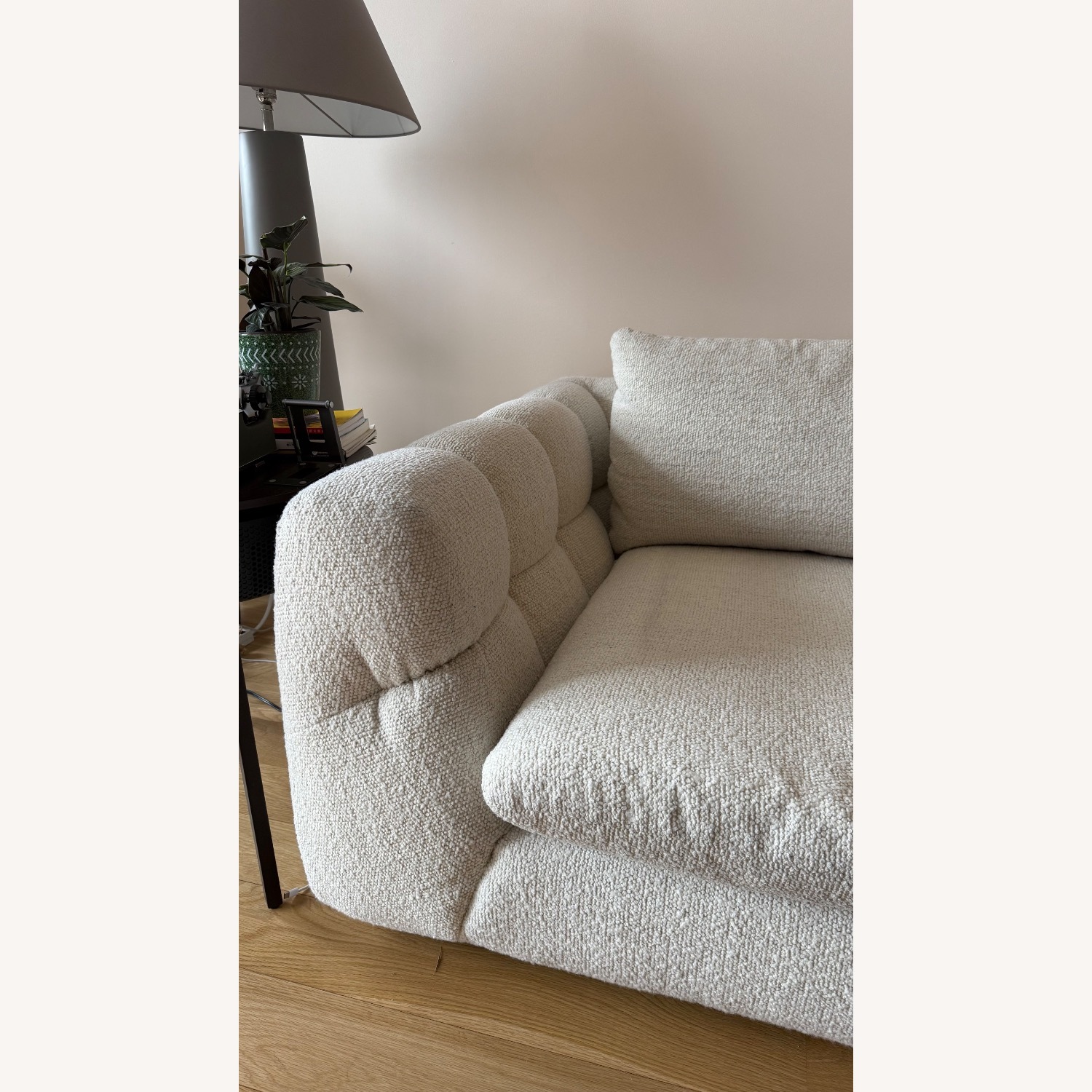 Crate & Barrel Cambria 96" Sofa White Pearl - image-3