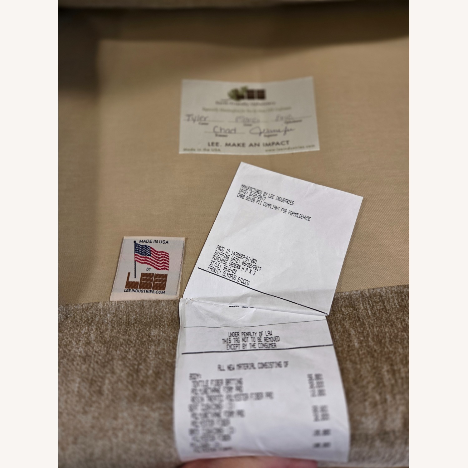 Lee Industries Natural 3+ Seater Sofa - image-2