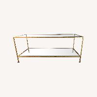 Designer Gold Glass Coffee Table