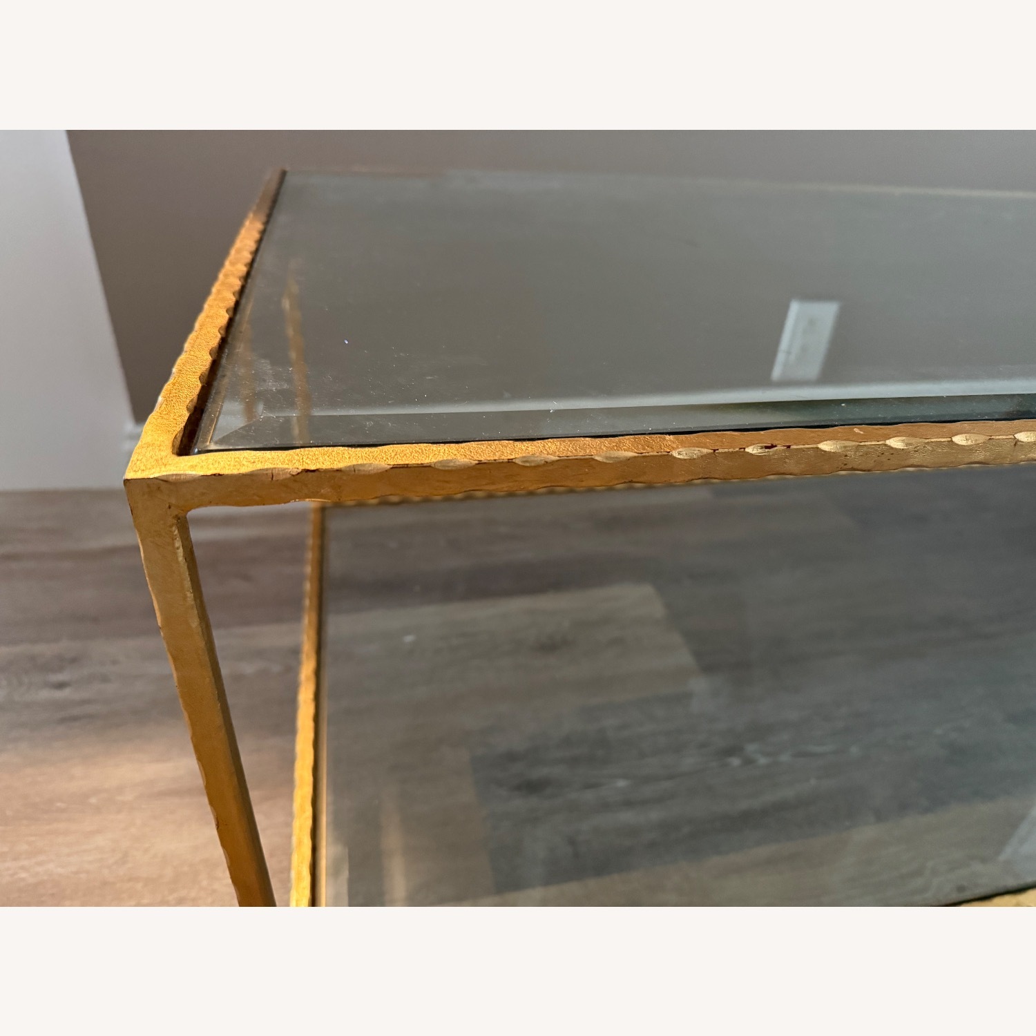 Designer Gold Glass Coffee Table - image-3