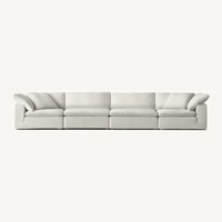 Restoration Hardware Cloud Modular 4 Piece Sofa Natural White Fabric