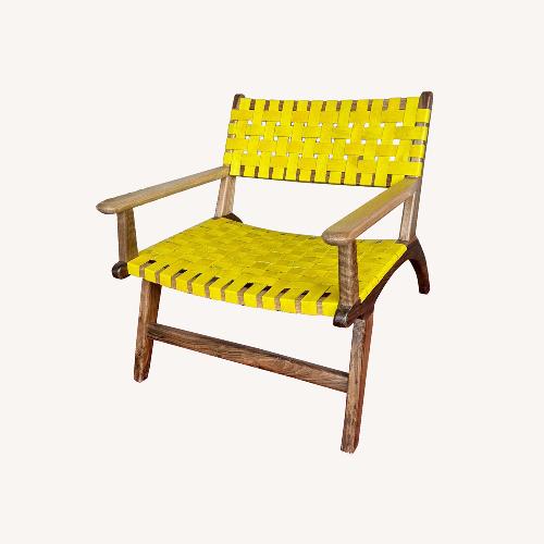 Used Dark Brown Wood Armchair for sale on AptDeco