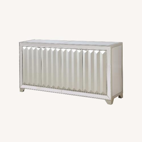 Used Wayfair Silver Mirrored Glass Sideboard for sale on AptDeco