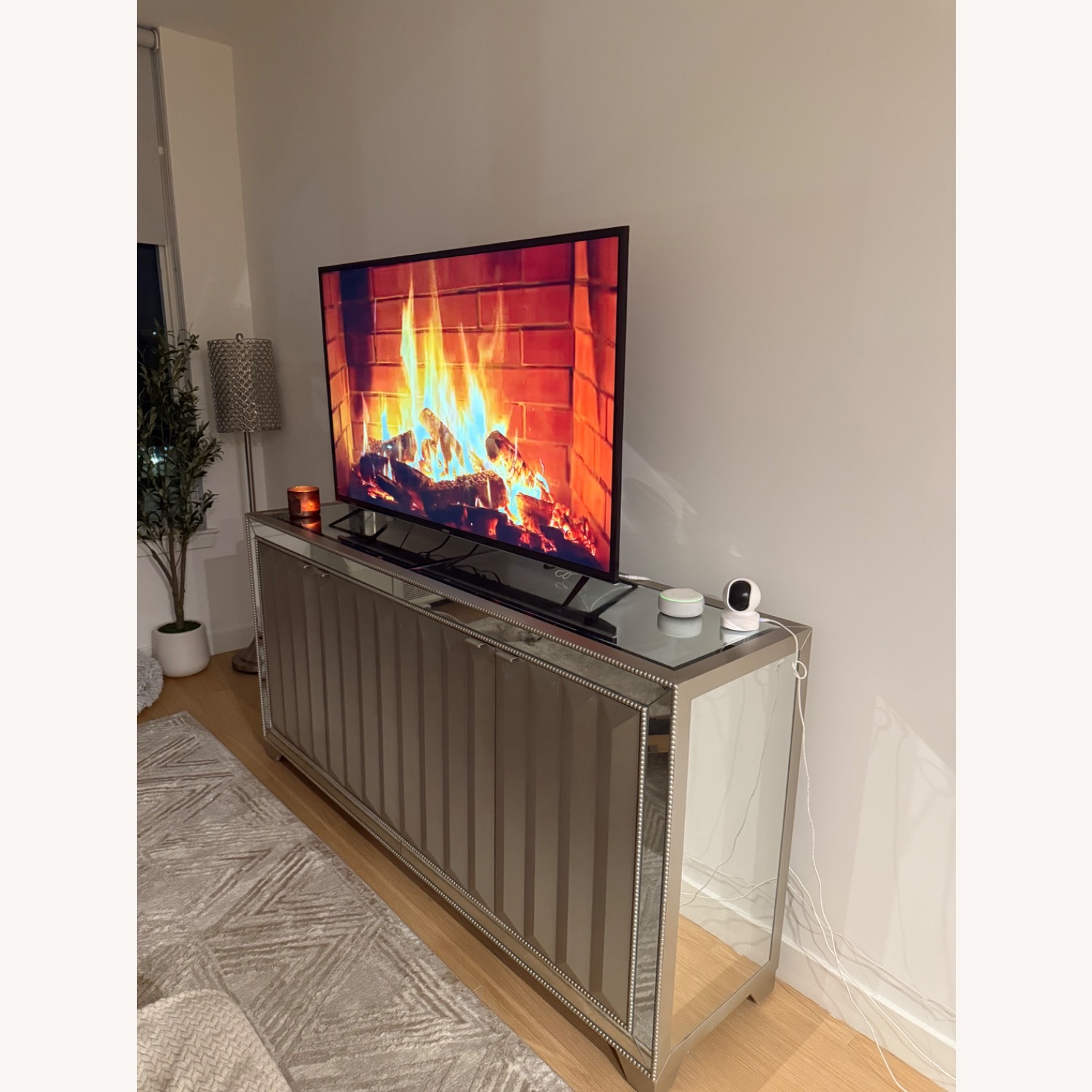 Wayfair Silver Mirrored Glass Sideboard - image-2