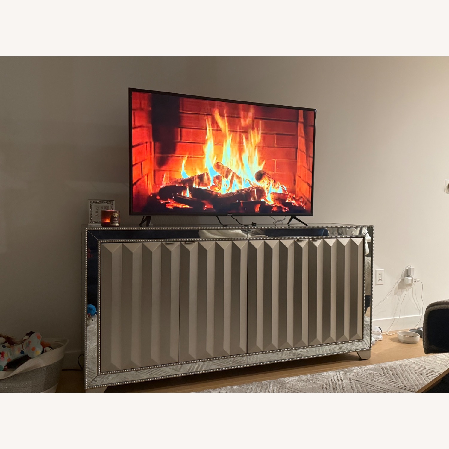 Wayfair Silver Mirrored Glass Sideboard - image-1