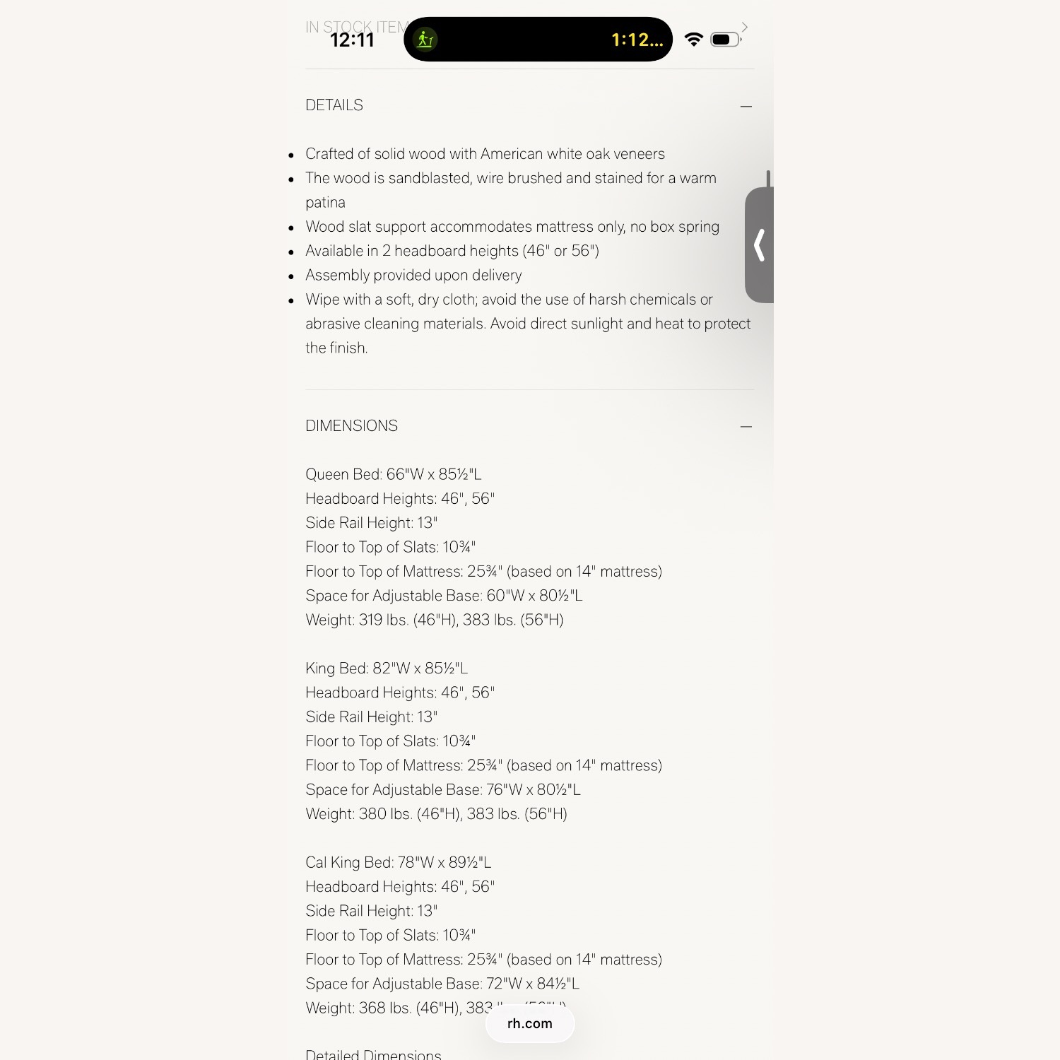 Restoration Hardware Bezier Wood King Bed - image-11