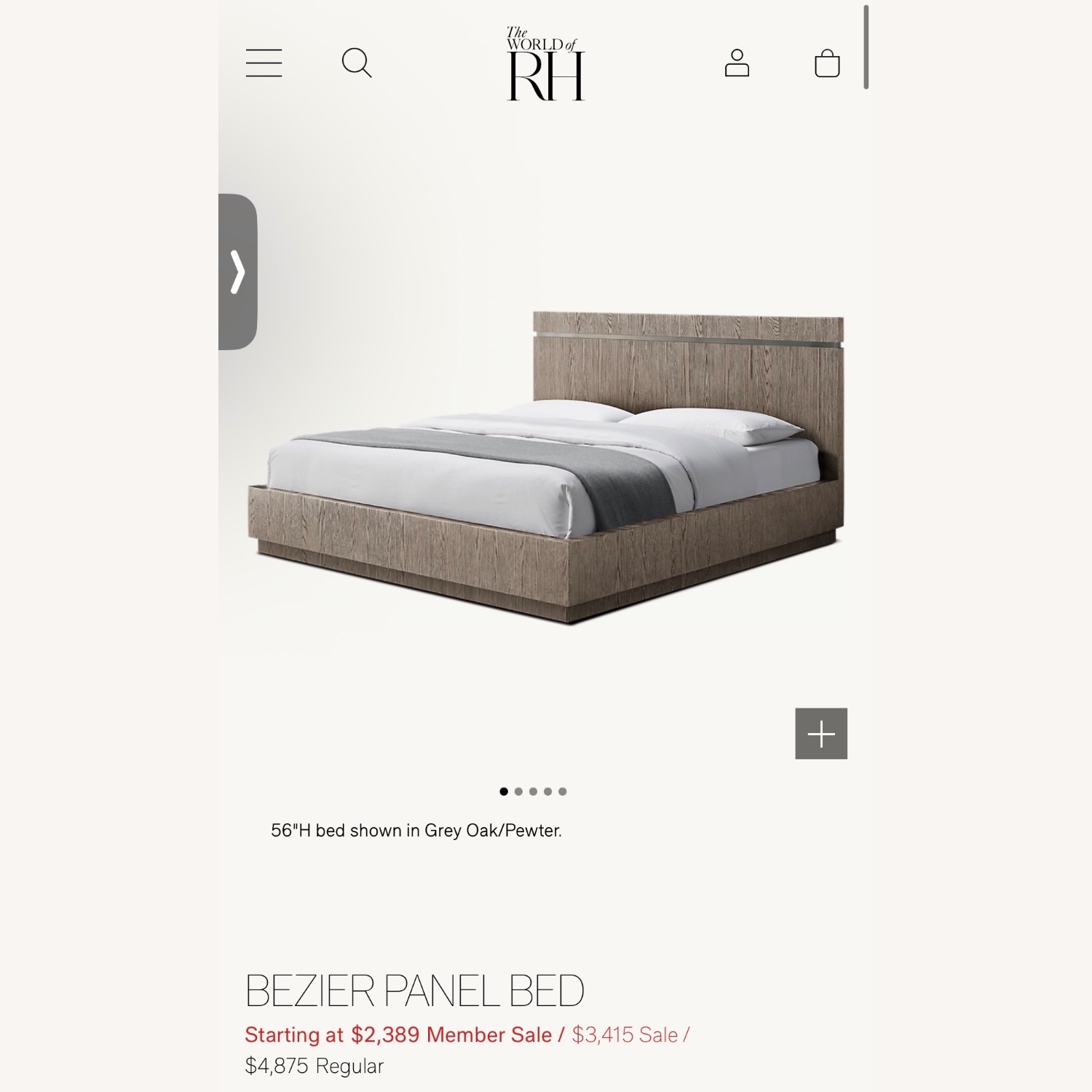 Restoration Hardware Bezier Wood King Bed - image-8